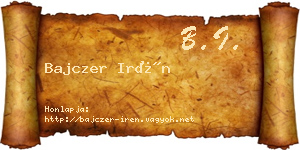 Bajczer Irén névjegykártya